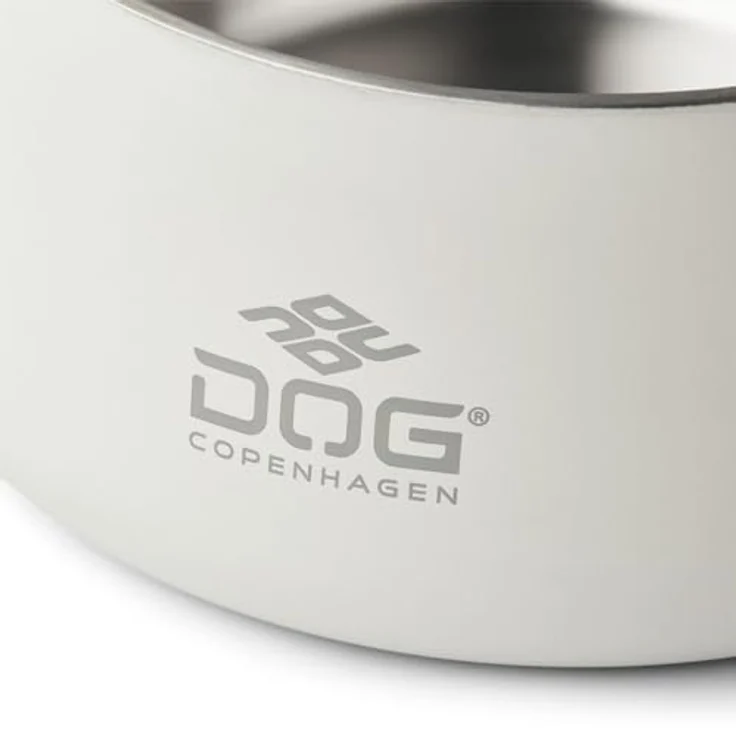 DOG Copenhagen Vega Hundenapf, S/M, hochwertiger Edelstahl mit rutschfestem Gummiboden, Off White – Bild 4