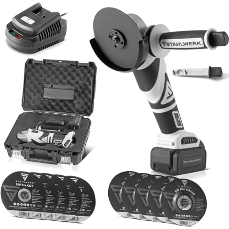 STAHLWERK Brushless Akku Winkelschleifer AWS-20 ST 20V-4Ah – Bild 6