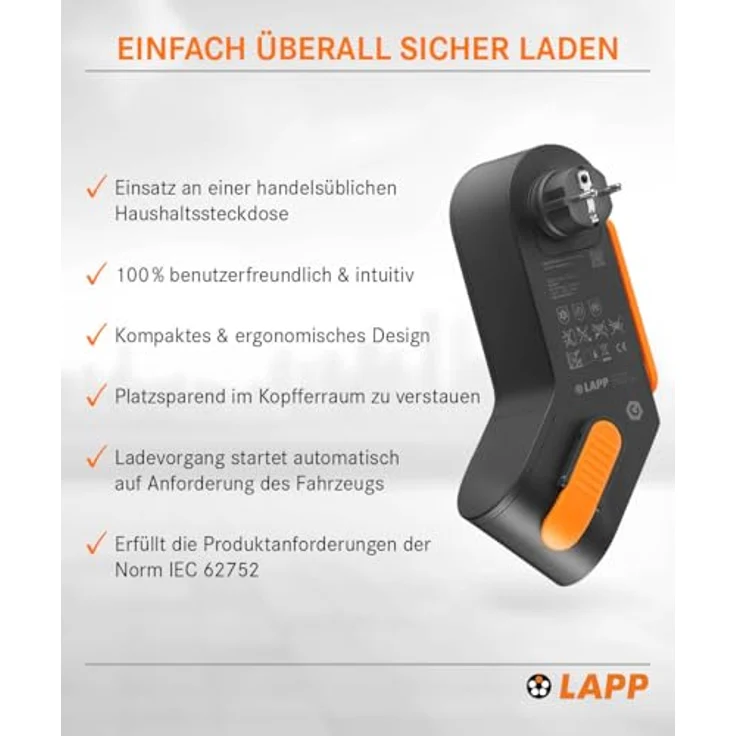 Lapp Mobility Dock Mobile Ladestation (bis 2,3 kW) mit Ladesteckdose – Bild 6