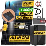 EPP.Solar 1000W/800W Balkonkraftwerk mit 2.56kWh Marstek Jupiter C Speicher, integriertem Wechselrichter, PV Montagesystem | Bifaziale Solarmodule, hohe Robustheit und Effizienz