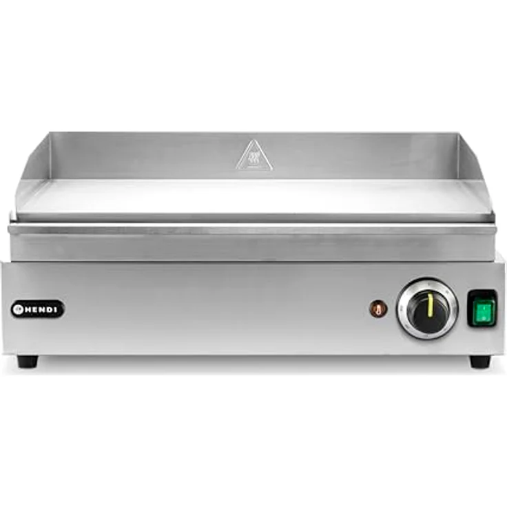 Hendi Elektrogrill Grillplatte glatt Kitchen Line, Edelstahlgehäuse, temperaturregulierbar bis 300 °C, abnehmbare Tropfschale, rutschfeste Füße, 2.40 kW – Bild 2