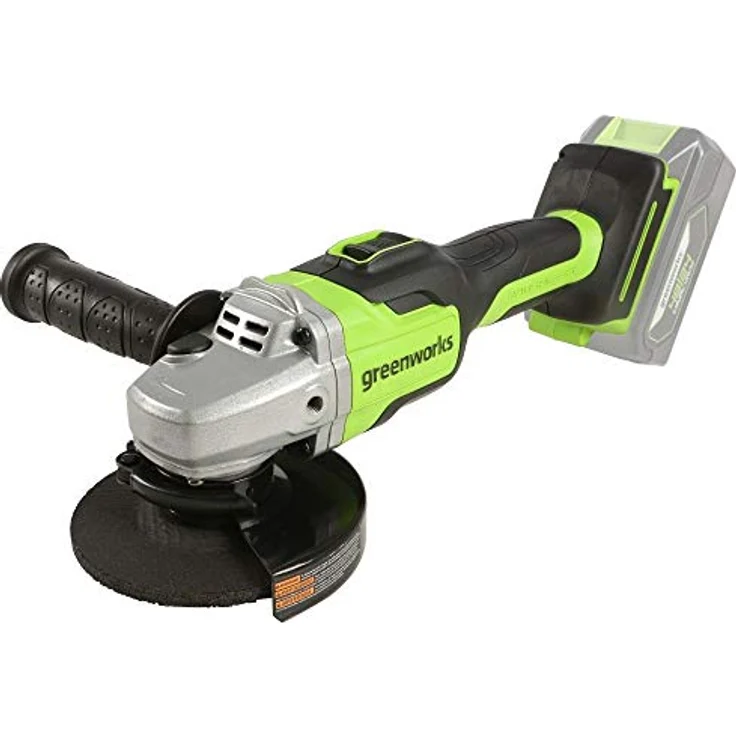 Greenworks Akku-Winkelschleifer GD24SAG Li-Ion 24 V 10.500 Umdrehungen Minute 125mm Scheibendurchmes – Bild 2
