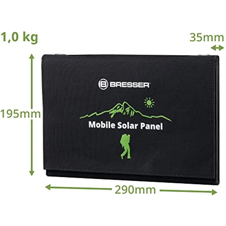 Bresser Solarpanel 21 W, ultra-kompaktes Solar Ladegerät mit monokristallinen Zellen und Cordura-Gewebe – Bild 5