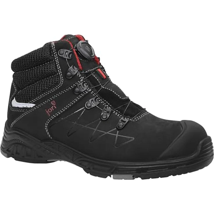 Jori 16771 Jori Max Boa Mid S3, Sicherheitsstiefel aus Nubukleder mit BOA® Fit System, schwarz – Bild 1