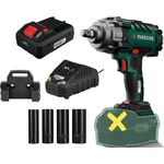 PARKSIDE® 20V Akku Kfz Drehschlagschrauber PASSK 20-Li C2, 1/2" inkl. Smart Akku (4Ah) und Ladegerät (2,4A), Schlagschrauber, 400Nm, Schwarz