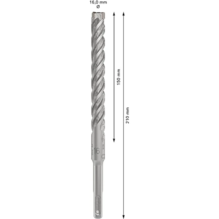 Bosch PRO SDS plus-5X Hammerbohrer für Stahlbeton, Ø 16 mm, 150 mm Länge, langlebig und effizient – Bild 2