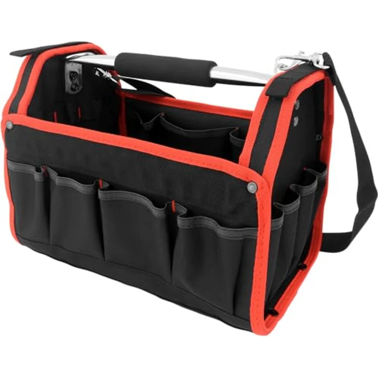 Werkzeugtasche Montagetasche Werkzeugbox Werkzeugkasten Werkzeug Schultergurt L 33 cm – Bild 5