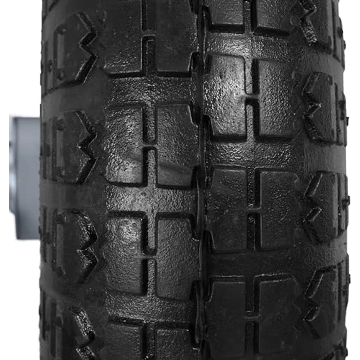 2x Sackkarrenrad 4.1-3.5-4, luftbereifte Ersatzräder, 16 mm Achse, 136 kg, Stahlfelge, 260x85 mm, schwarz-grau – Bild 6