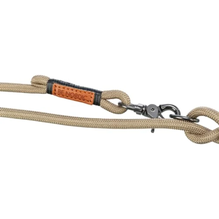 TRIXIE Hundeleine BE NORDIC V-Leine S–M, 2,00 m ø 8 mm in sand/schwarz - verstellbare Hundeleine mit nordischem Charme - für kleine bis mittelgroße Hunde - 17224 – Bild 3