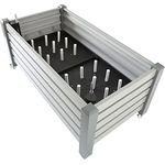 NATIV Exklusives Hochbeet mit integriertem und patentiertem Bewässerungssystem | Kräuterbeet mit Pflanzkasten 114 x 60 cm | Gemüsebeet aus Aluminium | Blumenkasten rollbar | Pflanzbeet Undine