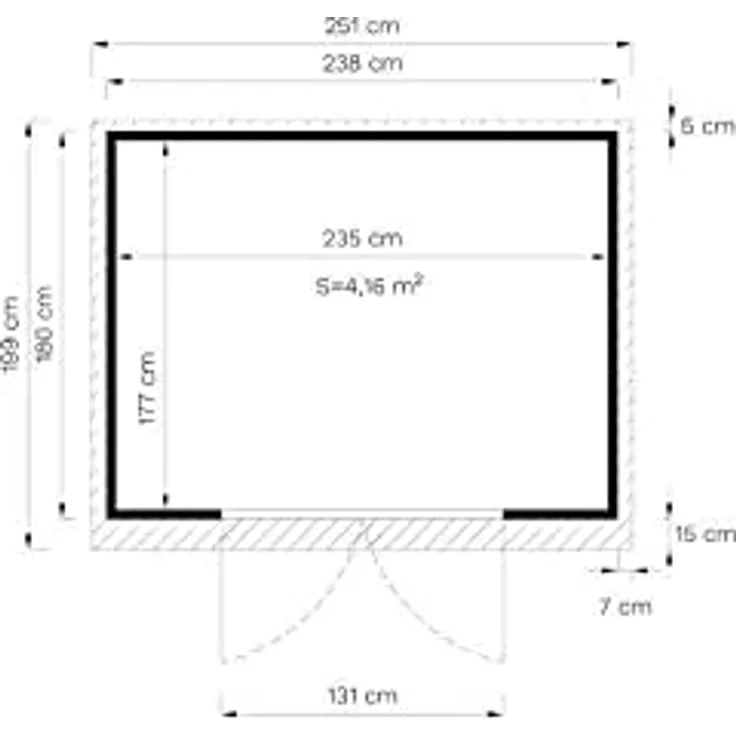 Alpholz Gerätehaus Mollie aus Fichten-Holz | Gartenhaus mit 14mm Wandstärke | Holzhaus inklusive Montagematerial | Geräteschuppen Größe: 251 x 199 cm | Pultdach – Bild 2