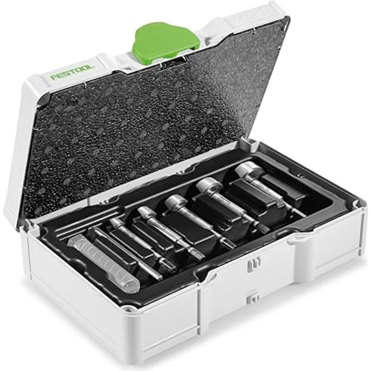 Festool Forstnerbohrer-Set SYS3 S 76-FB CE-SORT/5, 5-teilig mit Systainer und austauschbaren Zentrierbohrer, für präzise Sacklöcher und Winkelbohrungen
