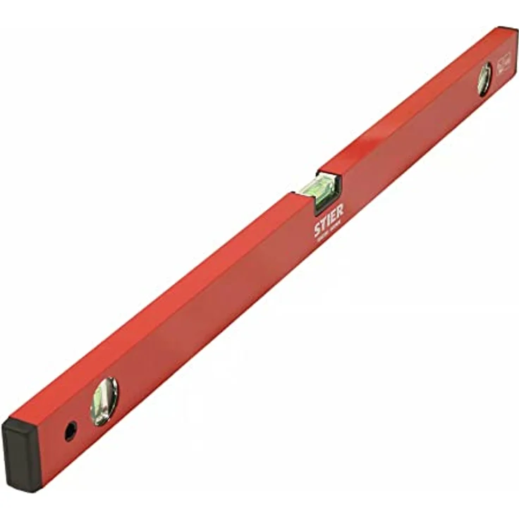 STIER Wasserwaage 80 cm Aluminium ± 1,0 mm/m drei Libellen – Bild 1