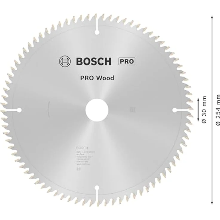 Bosch Professional Kreissägeblatt Optiline Wood (für Holz, 254 x 30 x 2,5 mm, 80 Zähne, Zubehör Kreissäge) – Bild 3