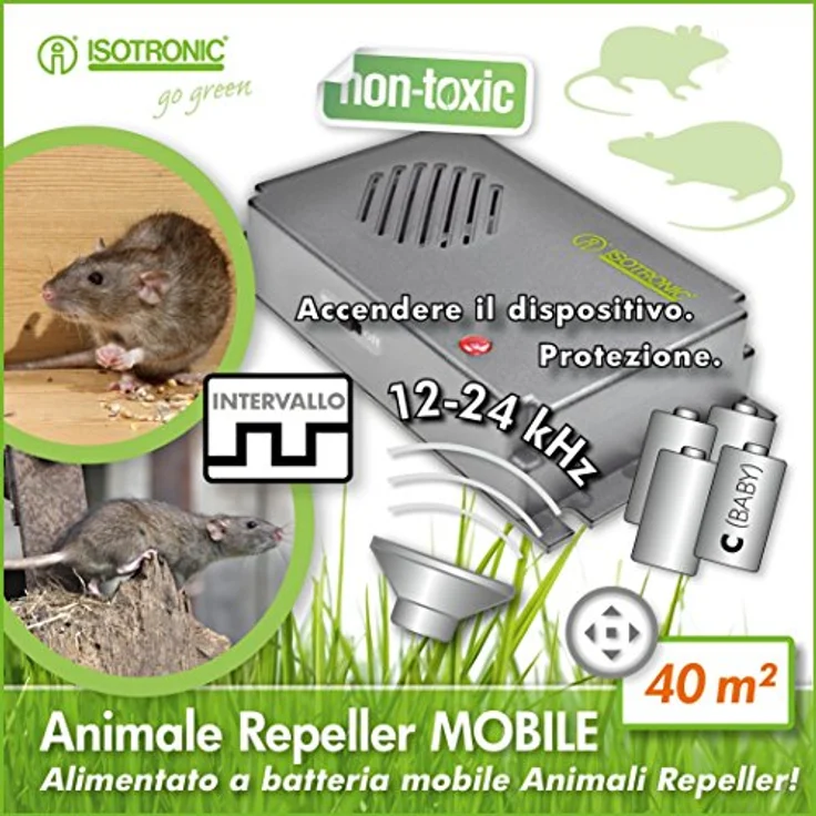 Portables Mäuse- und Rattenabwehrgerät Rattenschreck Mäuseschreck – Bild 3