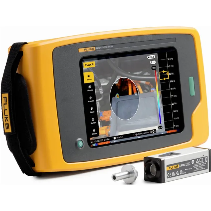 Fluke Schallkamera ii915, Farbdisplay mit 12.1 Zoll, 114.6 dB, 2Hz - 100Hz, USB-C® und WLAN, LeakQ™ und PDQ Mode™