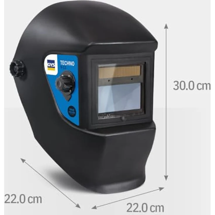 GYS LCD techno 9-13, Echtfarben-Schweißhelm mit Solarenergie, UVIR-Schutz, 2 Lichtsensoren, 440 g – Bild 7