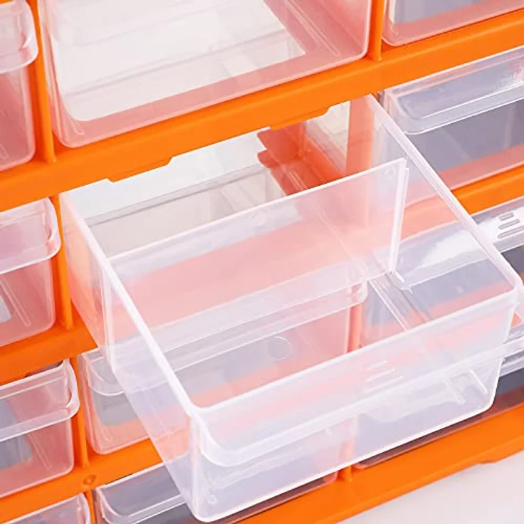 Monzana Sortimentskasten MW1506 18 Schubladen 47,5x38x16cm Trennwände bis 36 Fächer Werkstatt Sortierbox Sortierkasten – Bild 5