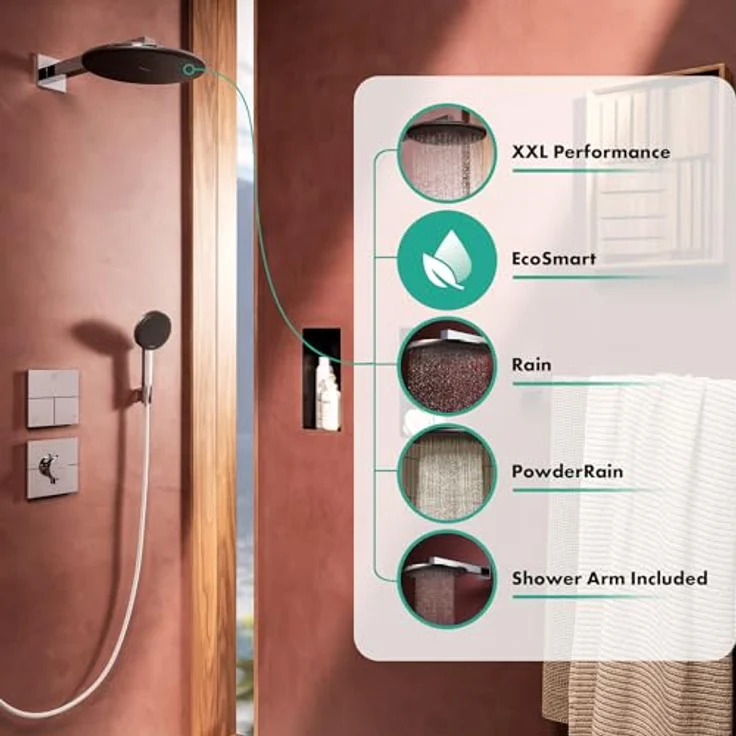 hansgrohe Raindance Alive S Douche de tête 300, Duschbrause mit 2 Strahlarten, EcoSmart, verchromt, 6.6 l/min – Bild 2