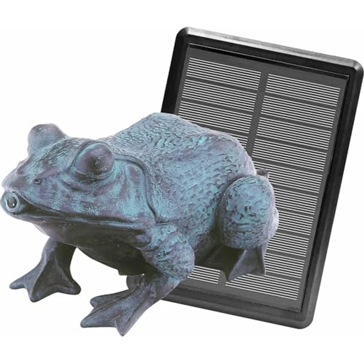 Heissner Solar-Teichpumpen-Set Frosch mit 200 l/h Fördermenge, inkl. Solar-Panel und Schlauch – Bild 1