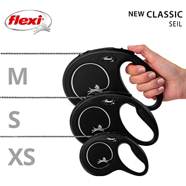 Flexi Hundeleine New Classic S Länge: 8 m, schwarz – Bild 6