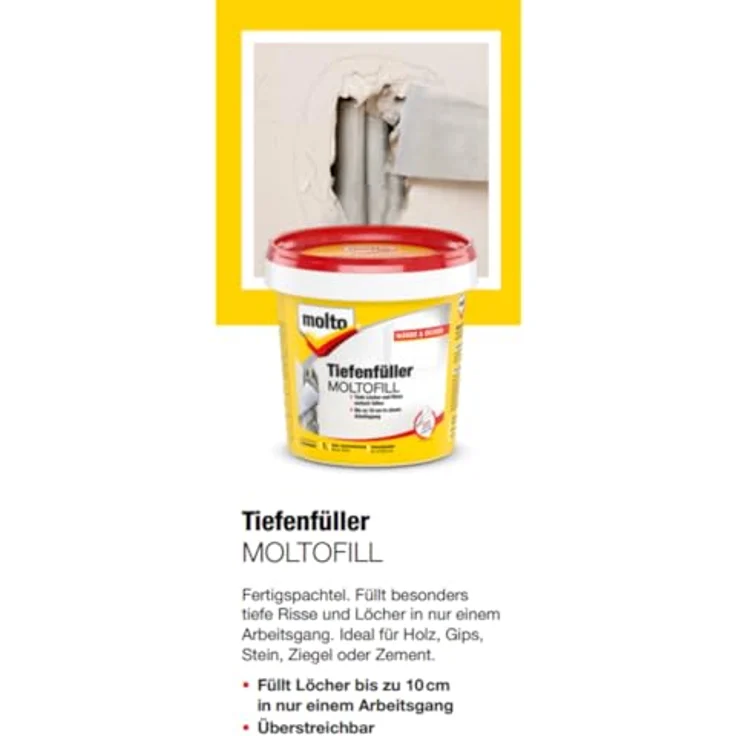 Molto Tiefenfüller Moltofill 1L Innen-Fertigspachtel zum Füllen – Bild 6
