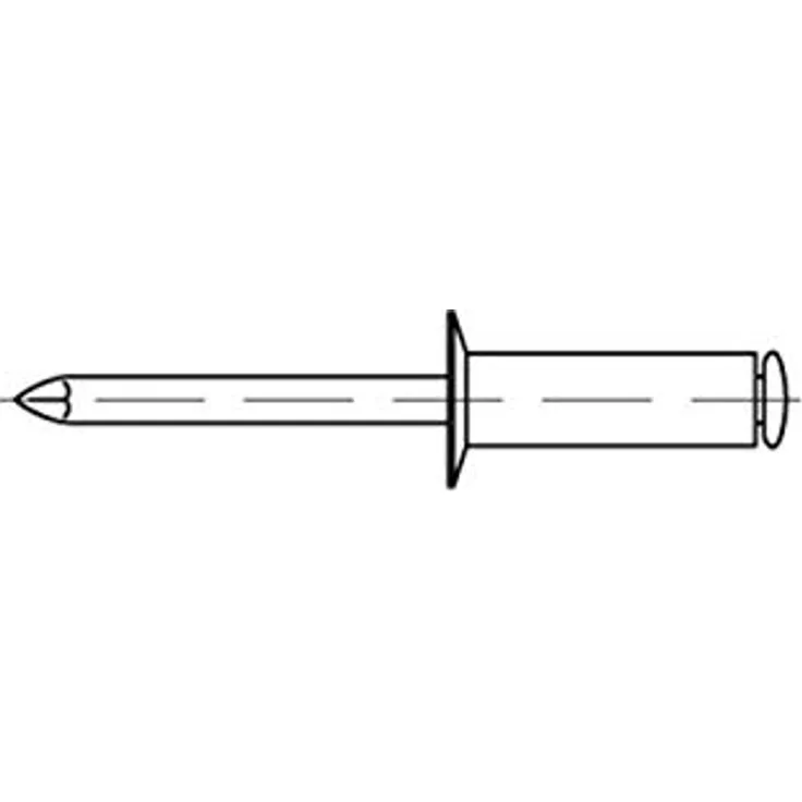 Reyher Blindniete R 88412 Senkkopf 5 x 30 Niet Aluminium-Leg.-Dorn Stahl verzinkt