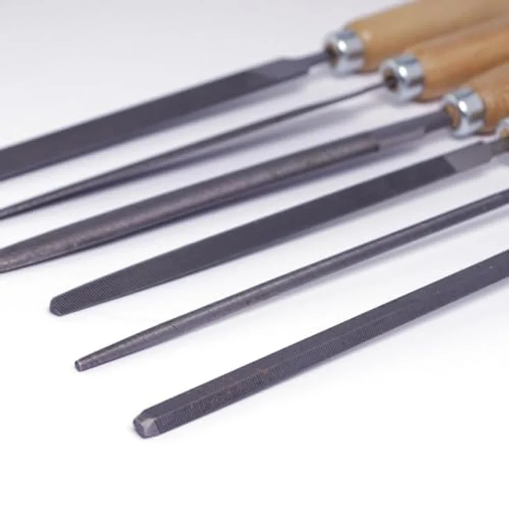 Bernstein Schlüsselfeilen-Set mit Holzheft im Etui 6tlg. 100 mm (5-240) – Bild 4