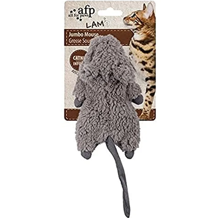 ALL FOR PAWS Lamb-Katzenspielzeug in Mausform, 19 cm