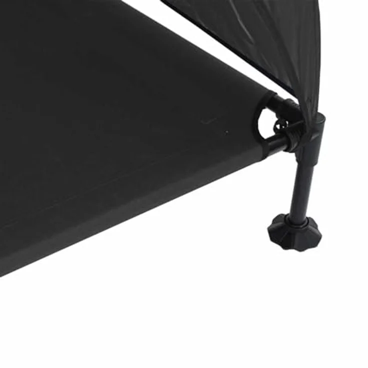 vidaXL Erhöhtes Hundebett mit Abnehmbarem Dach, Schwarz XL Stahl, Wetterfest und Faltbar für Outdoor-Aktivitäten – Bild 8