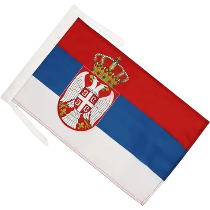 AZ FLAG Flagge Serbien 45x30 cm, Polyester 100D mit verstärkten Ecken und Kordeln für Innen & Außen – Bild 2