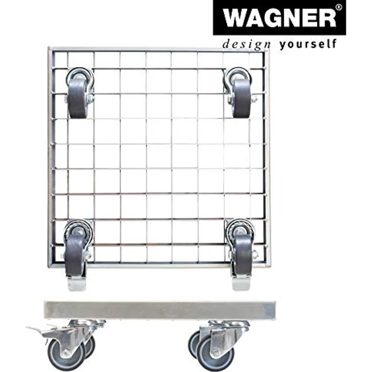 Multi Roller MR 7015, 29 x 29 x 9,5 cm, softe Rollen Ø 50 mm, Rollenlager, 2 Bremsen, Gitterrost, Tragkraft 200 kg – Bild 6