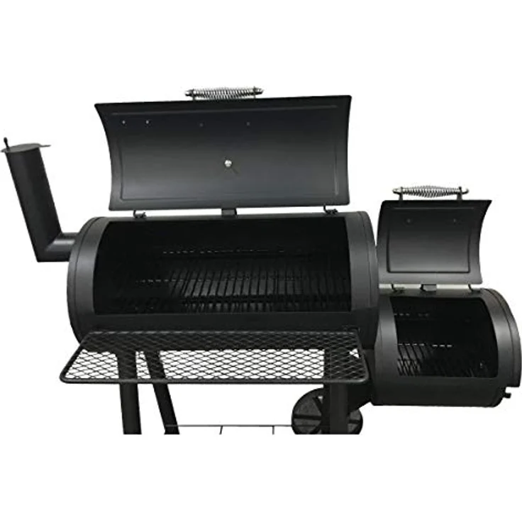 Barbecue El Fuego Smoker Edmonton Grillwagen BBQ Holzkohlegrill Räucherofen, Grillfläche 69 x 34 cm – Bild 4