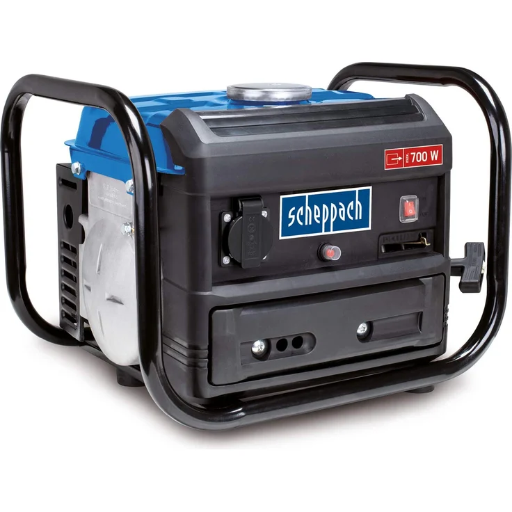 Scheppach Benzin Stromerzeuger SG1000 2-Takt Generator Notstromaggregat max.700W 1 x 230 V 4 l 63 ccm luftgekühlt Seilzugstart Dauerleistung 0,65 kW – Bild 1