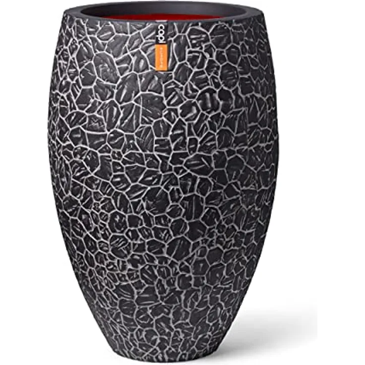 Capi Europe - Pflanzgefäß elegant Deluxe Clay NL - Anthrazit - Ø 50 x H 72 - BlumenBlumentopf - ÜberBlumentopf - Blumenkübel - Pflanzenkübel - Für drinnen und draußen - Wetterfest - KATC1138