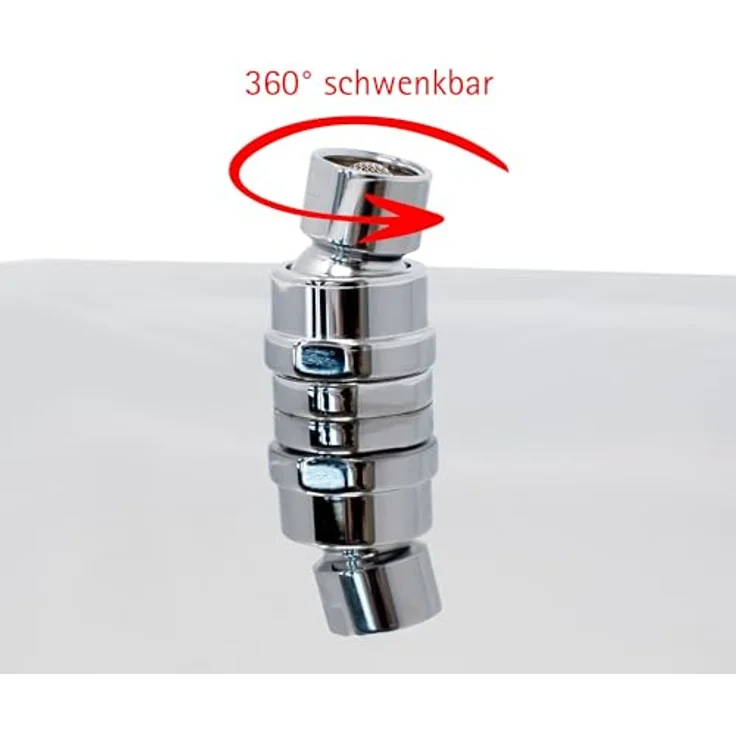 Schulte Kopfbrause 40 cm, Verchromte Regendusche mit Kugelgelenk, Einstellbarem Neigungswinkel und EinfachCLEAN System – Bild 4