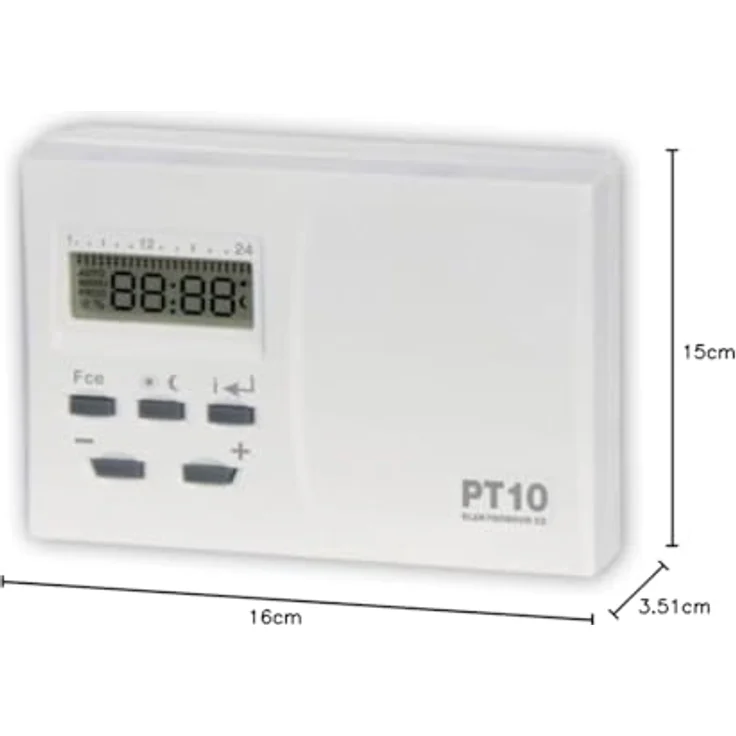 Elektrobock PT10, Digitaler Raumthermostat, 4 Temporegelungen, einfache Montage, hohe Präzision von 5 bis 39 °C – Bild 5