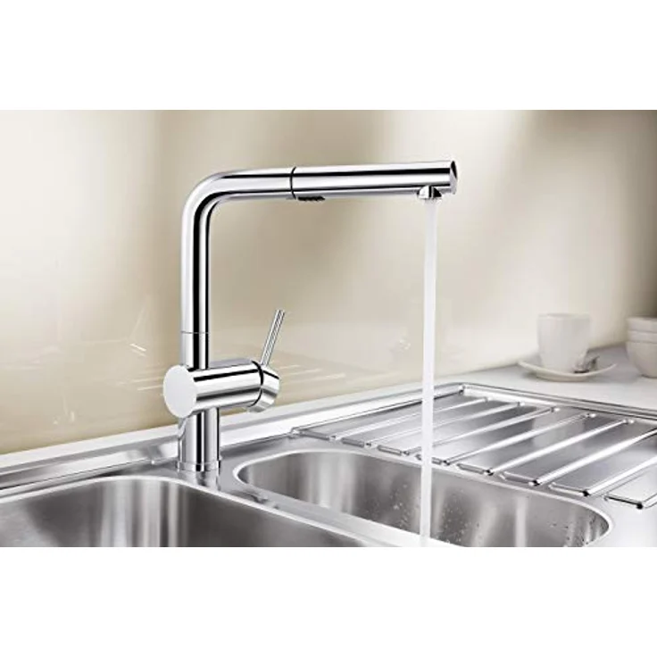 Blanco Küchenarmatur LINUS-S Vario Hochdruck, mit herausziehbarer Zweistrahlbrause und minimalistischen Design – Bild 4