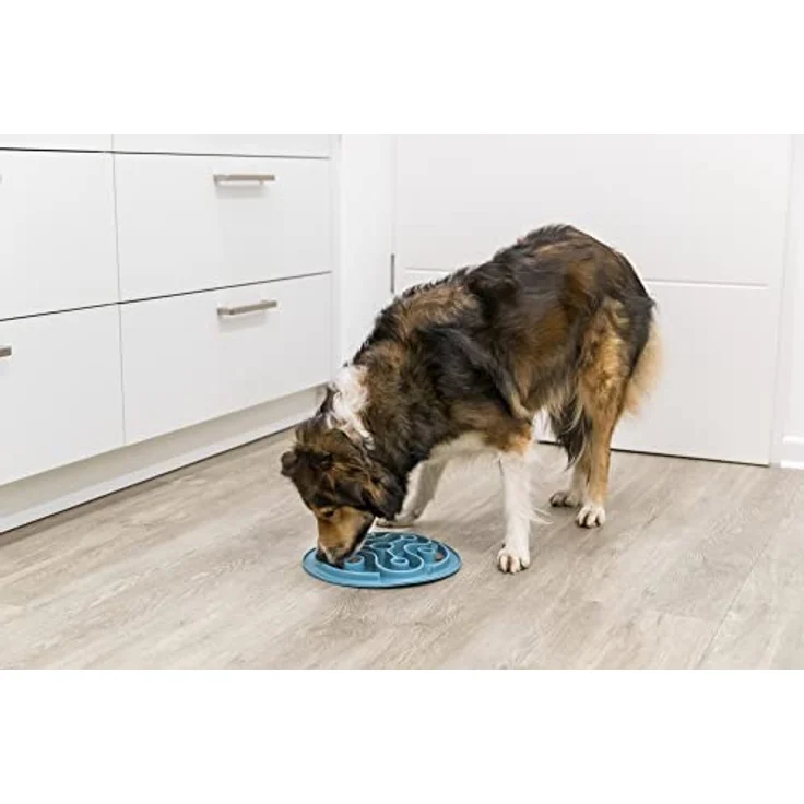 TRIXIE Slow Feeding Anti Schling Matte Pillars, TPE, Ø 35 cm, Blau - 25038 – Bild 3