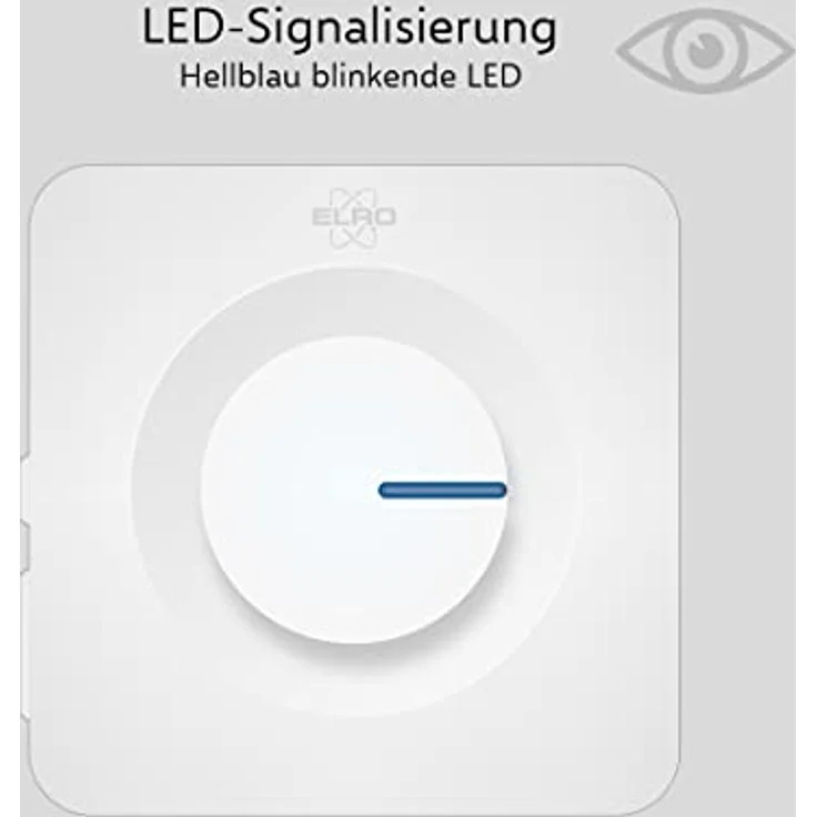 ELRO DB3000 Funk Türklingel Set 2X Tragbare Empfänger mit Batterie-Wasserdicht, 300m Reichweite, 64 Melodien-Weiß – Bild 3