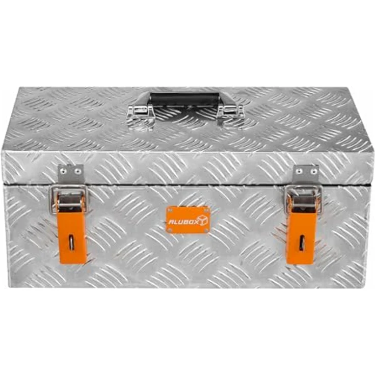 ALUBOX Werkzeugkoffer Aluminium Werkzeugkiste Riffelblech 1,5mm Stärke (27 Liter), inkl. herausnehmbarer Ablage – Bild 3