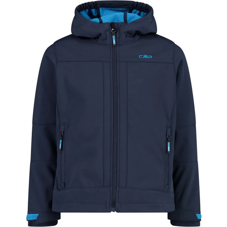 CMP Jungen Softshelljacke Fix Hood 3A00094, winddicht und wasserabweisend, blau