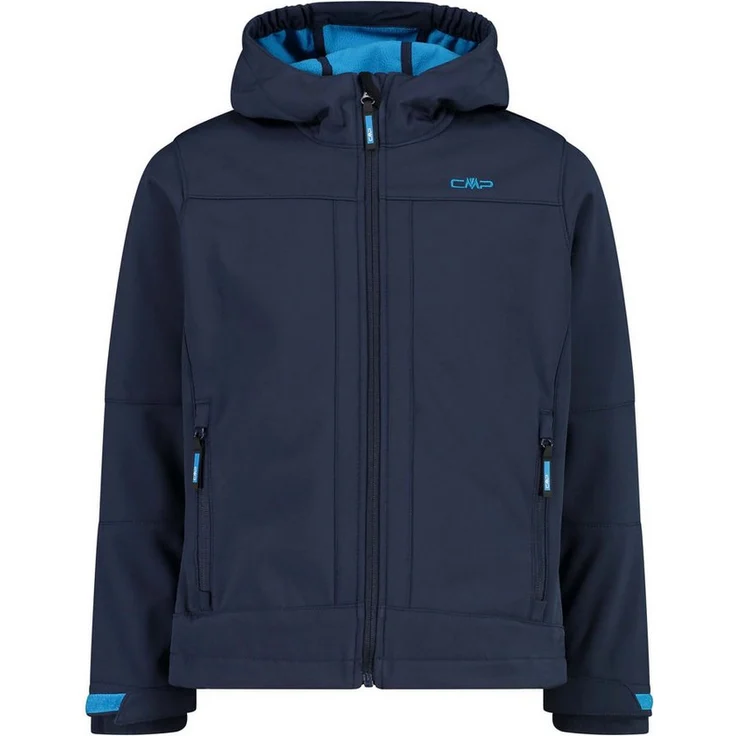 CMP Jungen Softshelljacke Fix Hood 3A00094, winddicht und wasserabweisend, blau