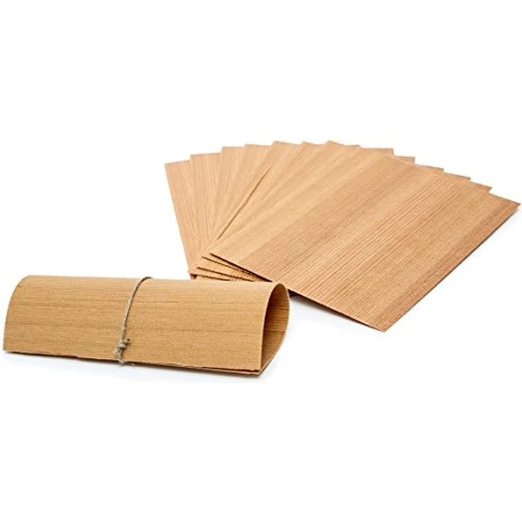 Axtschlag Grillpapier Zeder, zum schonenden Garen, hält das Gargut saftig, für Grill & Backofen, auch zum Servieren, 8 Wood Papers Schnur, 190x150x1 mm – Bild 4