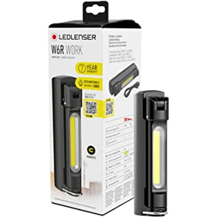 Ledlenser W6R Work Stablampe LED Werkstatt | KFZ Lampe 500 Lumen | LED Baulampe mit Akku | 10 Stunden Leuchtdauer | Werkstattlampe | LED Lampe | Arbeitsleuchte aufladbar | aufladbare Werkstattleuchte – Bild 1