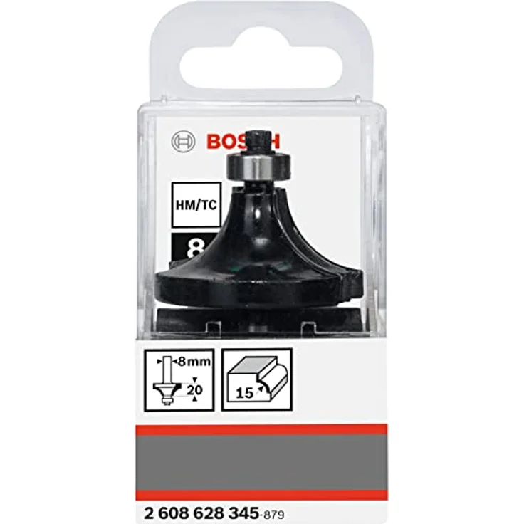 Bosch Professional Abrundfräser Standard for Wood (für Holz, Radius 15 mm, Arbeitslänge 22 mm, Zubehör Handfräse) – Bild 2