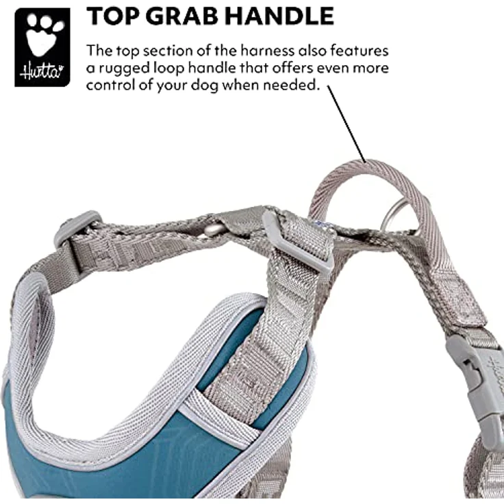Hurtta Venture No-Pull Geschirr für Hunde, reflektierend, verstellbar, wasserdicht, Bilberry Blau 45-60 cm – Bild 3