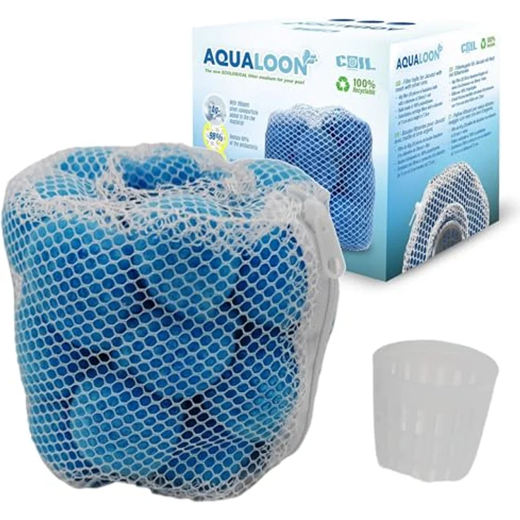 COIL Aqualoon Blau Pool Filterbälle, Wasserfilter, 20 Stück, Kompatibel mit Typ VI Bestway und Intex Typ S1, Wiederverwendbar – Bild 1