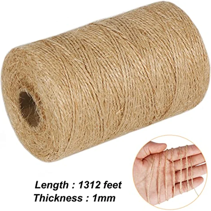 Vivifying Jute-Schnur 2 Stück, 200m braun, für Garten, Pflanzen und Basteln – Bild 2