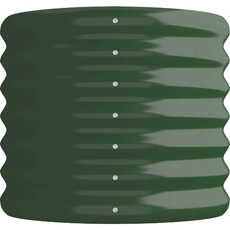 vidaXL Hochbeet Hochbeet Pulverbeschichteter Stahl 114x40x36 cm Grün (1 St) - Wetterbeständiges Pflanzgefäß für Balkon, Terrasse und Garten – Bild 4